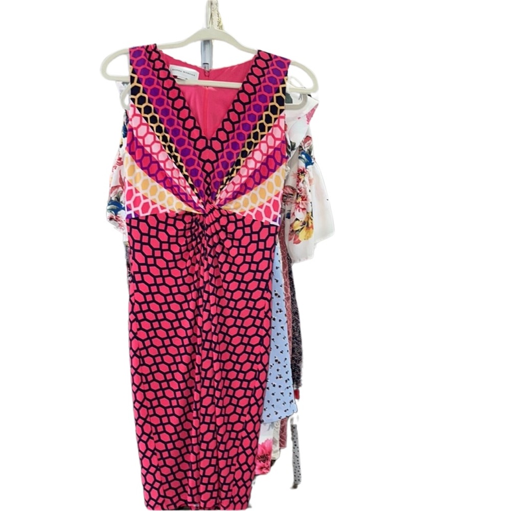 Donna‎ Morgan colorful dress size 4 colorful office casual business stretch